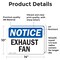 Signmission Exhaust Fan, 14 in W x Rectangle, Vinyl Decal OS-2PACK-NS-D-1014-L-12212 - alternate 3